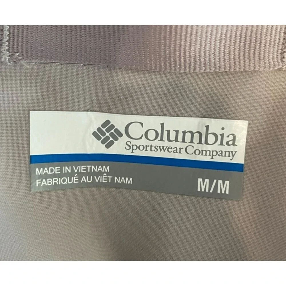 COLUMBIA Womens Button TOP Sleeveless GRAY/Pink Size M
